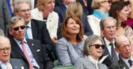 Parents of Kate Middleton, Michael and Carole Middleton during a tennis match